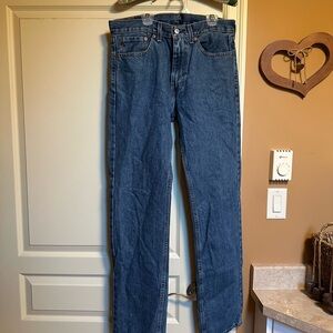 Levi Strauss 505 Straight Leg Blue Jeans. 32W 34L